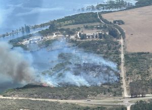 Incendio en la costa norte del Lago Piedras Moras (videos y galería fotográfica)