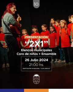 El Coro de Niños y Niñas y el Ensamble Municipal se presentan en el anfiteatro